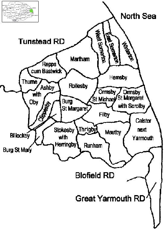 map of flegg registration district